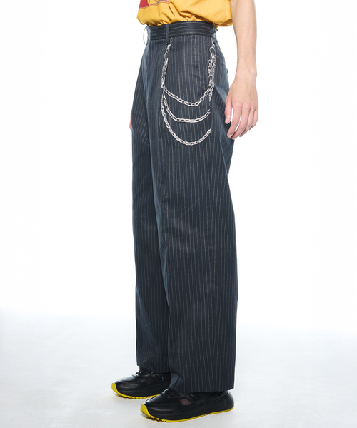 JOINT WORKS(ジョイントワークス)の「TOLQ / トルク Printed One Tuck Trousers(スラックス・メンズ・ブラック・2)」の2枚目の写真