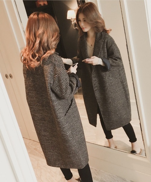 Ritzy(リッツィー)の「グレンチェックチェスターコート(チェスターコート・レディース・ブラウン・LARGE/MEDIUM)」の4枚目の写真