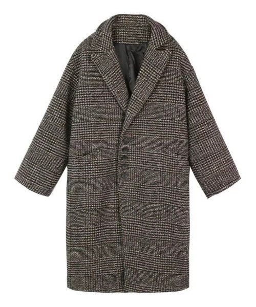 Ritzy(リッツィー)の「グレンチェックチェスターコート(チェスターコート・レディース・ブラウン・LARGE/MEDIUM)」の6枚目の写真