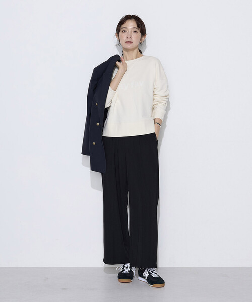 COMME CA Wardrobe(コムサワードローブ)の「リヨセルコットン裏毛 プリントプルオーバー(Tシャツ/カットソー・レディース・ブルー/トップグレー/アイボリー・FREE)」の10枚目の写真