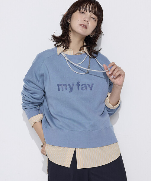 COMME CA Wardrobe(コムサワードローブ)の「リヨセルコットン裏毛 プリントプルオーバー(Tシャツ/カットソー・レディース・ブルー/トップグレー/アイボリー・FREE)」の15枚目の写真