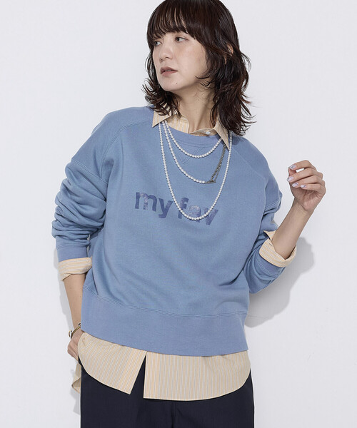 COMME CA Wardrobe(コムサワードローブ)の「リヨセルコットン裏毛 プリントプルオーバー(Tシャツ/カットソー・レディース・ブルー/トップグレー/アイボリー・FREE)」の16枚目の写真