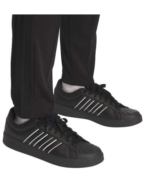adidas(アディダス)の「アディダス adidas スリーストライプス スリムフィット ダブルニット オープンヘム トラックパンツ(ジャージ)(その他パンツ・メンズ・ブラック×ホワイト/ブラック×ブラック・S/M/L/LL/3L)」の9枚目の写真