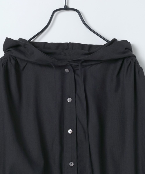 JEANASIS(ジーナシス)の「ドロストショートシャツフーディ/650633(シャツ/ブラウス・レディース・チェック/ブラック/ホワイト・FREE)」の16枚目の写真