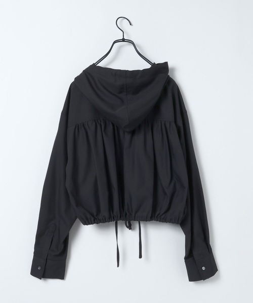 JEANASIS(ジーナシス)の「ドロストショートシャツフーディ/650633(シャツ/ブラウス・レディース・チェック/ブラック/ホワイト・FREE)」の15枚目の写真