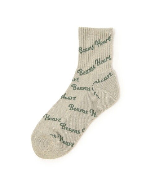 BEAMS HEART(ビームスハート)の「BEAMS HEART 斜めロゴ ソックス(ソックス/靴下・メンズ・ホワイト/ブラック/ネイビー/ベージュ・ONE SIZE)」の3枚目の写真