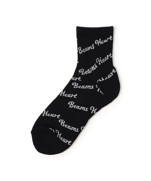 BEAMS HEART(ビームスハート)の「BEAMS HEART 斜めロゴ ソックス(ソックス/靴下・メンズ・ホワイト/ブラック/ネイビー/ベージュ・ONE SIZE)」の2枚目の写真