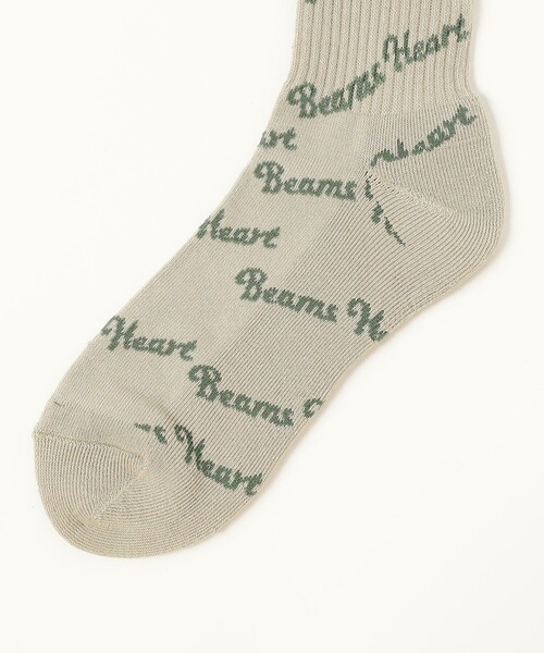 BEAMS HEART(ビームスハート)の「BEAMS HEART 斜めロゴ ソックス(ソックス/靴下・メンズ・ホワイト/ブラック/ネイビー/ベージュ・ONE SIZE)」の6枚目の写真