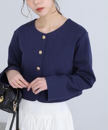 FREE'S MART（フリーズマート）の「◆金ボタンノーカラージャケット（ノーカラージャケット）」