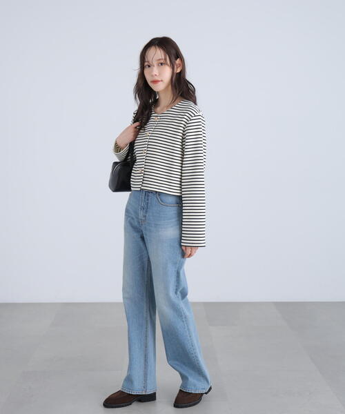 FREE'S MART（フリーズマート）の「◆金ボタンノーカラージャケット（ノーカラージャケット・レディース・ネイビー/ブラック系その他・FREE）」の9枚目の写真