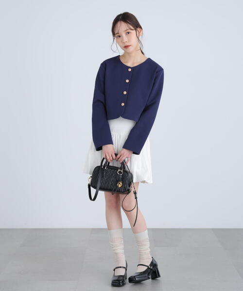 FREE'S MART（フリーズマート）の「◆金ボタンノーカラージャケット（ノーカラージャケット・レディース・ネイビー/ブラック系その他・FREE）」の20枚目の写真