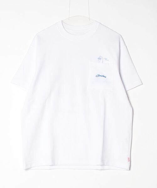 CHUMS(チャムス)の「CHUMS/チャムス COTTON DRY Post-Run Bath Pocket TEE(Tシャツ/カットソー・メンズ・ブラック/ホワイト・L/M/S)」の5枚目の写真