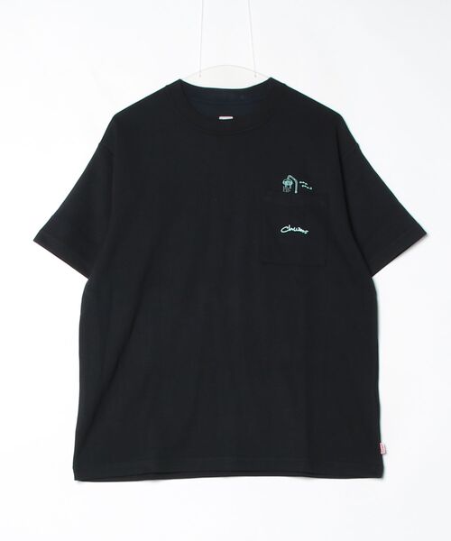 CHUMS(チャムス)の「CHUMS/チャムス COTTON DRY Post-Run Bath Pocket TEE(Tシャツ/カットソー・メンズ・ブラック/ホワイト・L/M/S)」の12枚目の写真