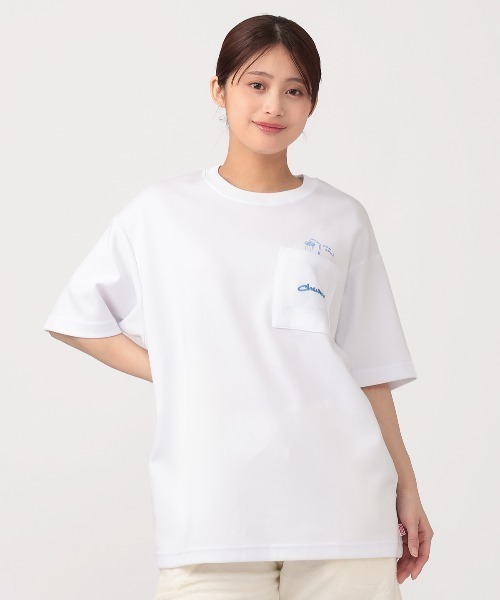 CHUMS(チャムス)の「CHUMS/チャムス COTTON DRY Post-Run Bath Pocket TEE(Tシャツ/カットソー・メンズ・ブラック/ホワイト・L/M/S)」の4枚目の写真