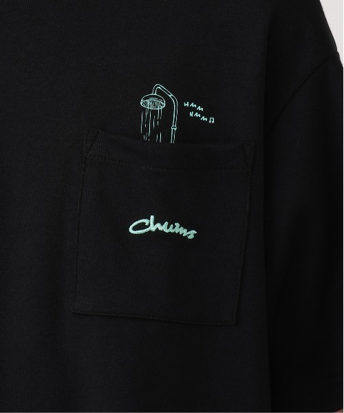 CHUMS(チャムス)の「CHUMS/チャムス COTTON DRY Post-Run Bath Pocket TEE(Tシャツ/カットソー・メンズ・ブラック/ホワイト・L/M/S)」の8枚目の写真