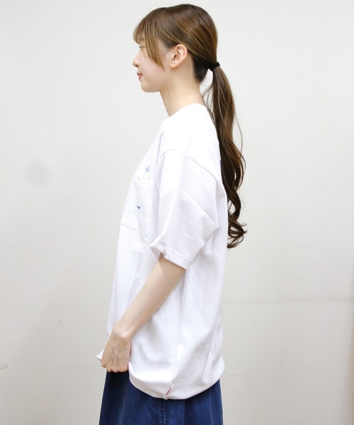 CHUMS(チャムス)の「CHUMS/チャムス COTTON DRY Post-Run Bath Pocket TEE(Tシャツ/カットソー・メンズ・ブラック/ホワイト・L/M/S)」の22枚目の写真