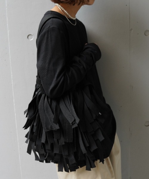 ADD CULUMN（アドカラム）の「ADD CULUMN(アドカラム) MOP ONESHLD（トートバッグ・レディース・ブラック/グレー・F）」の3枚目の写真