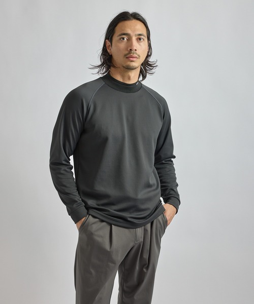 Saturdays Golf(サタデーズゴルフ)の「LS Mock Neck Shirt(Tシャツ/カットソー・メンズ・ホワイト/ブラック・XL/S/M/L)」の4枚目の写真