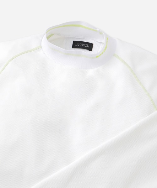 Saturdays Golf(サタデーズゴルフ)の「LS Mock Neck Shirt(Tシャツ/カットソー・メンズ・ホワイト/ブラック・XL/S/M/L)」の14枚目の写真
