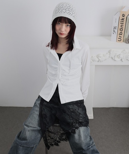 Ulysses(ユリシス)の「レースレイヤードアシメスカート(スカート・レディース・ホワイト/ブラック・F)」の11枚目の写真