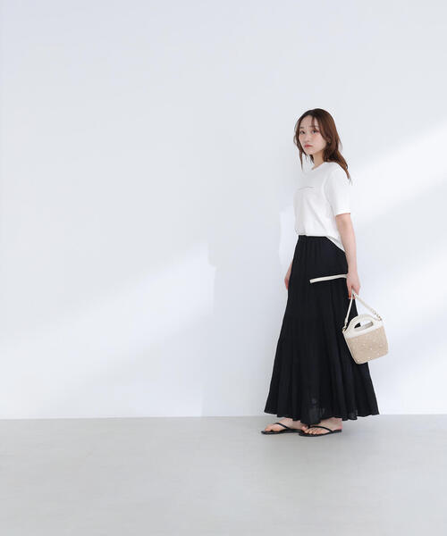 NATURAL BEAUTY BASIC（ナチュラルビューティーベーシック）の「◇メッセージロゴＴシャツ（Tシャツ/カットソー・レディース・オフホワイト/チャコールグレー/ベージュ・FREE）」の16枚目の写真