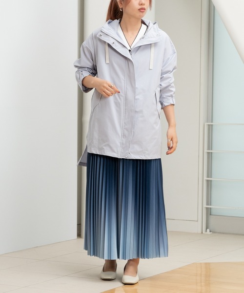 STRAWBERRY-FIELDS（ストロベリーフィールズ）の「2wayサーブルクロス撥水（マウンテンパーカー・レディース・ネイビー/ブラウン/サックスブルー・2）」の22枚目の写真