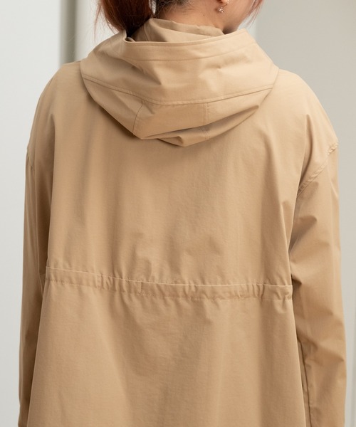 STRAWBERRY-FIELDS（ストロベリーフィールズ）の「2wayサーブルクロス撥水（マウンテンパーカー・レディース・ネイビー/ブラウン/サックスブルー・2）」の10枚目の写真