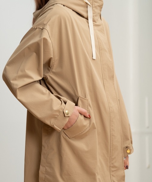 STRAWBERRY-FIELDS（ストロベリーフィールズ）の「2wayサーブルクロス撥水（マウンテンパーカー・レディース・ネイビー/ブラウン/サックスブルー・2）」の11枚目の写真