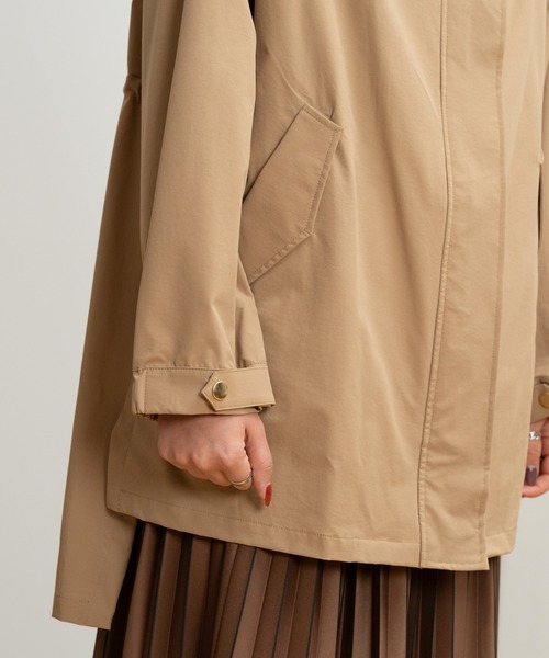 STRAWBERRY-FIELDS（ストロベリーフィールズ）の「2wayサーブルクロス撥水（マウンテンパーカー・レディース・ネイビー/ブラウン/サックスブルー・2）」の12枚目の写真