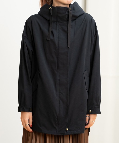 STRAWBERRY-FIELDS（ストロベリーフィールズ）の「2wayサーブルクロス撥水（マウンテンパーカー・レディース・ネイビー/ブラウン/サックスブルー・2）」の17枚目の写真