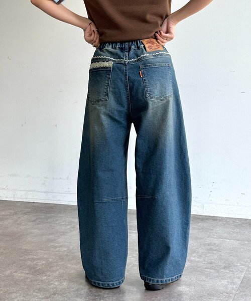 CPCM(シーピーシーエム)の「レースバレルデニム(デニムパンツ・レディース・ブルー/ネイビー/ブルー系その他・SMALL/MEDIUM)」の3枚目の写真