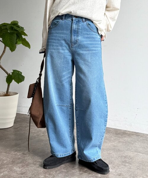 CPCM(シーピーシーエム)の「レースバレルデニム(デニムパンツ・レディース・ブルー/ネイビー/ブルー系その他・SMALL/MEDIUM)」の2枚目の写真