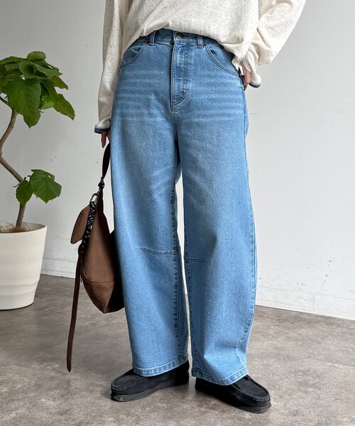 CPCM(シーピーシーエム)の「レースバレルデニム(デニムパンツ・レディース・ブルー/ネイビー/ブルー系その他・SMALL/MEDIUM)」の4枚目の写真