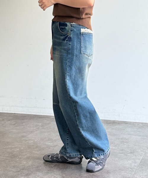 CPCM(シーピーシーエム)の「レースバレルデニム(デニムパンツ・レディース・ブルー/ネイビー/ブルー系その他・SMALL/MEDIUM)」の15枚目の写真