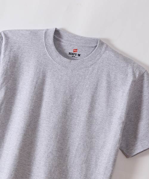 HANES（ヘインズ）の「【Hanes/ヘインズ】メンズ 大きいサイズ ビーフィーTシャツ（Tシャツ/カットソー・メンズ・ヘザーグレー・XXL/3XL）」の3枚目の写真