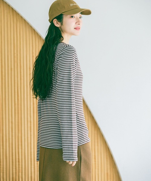 niko and...（ニコアンド）の「コットンヘンリーネックプルオーバー（Tシャツ/カットソー・レディース・レッド/ライトブルー/ネイビー・FREE）」の15枚目の写真