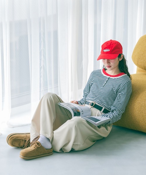 niko and...（ニコアンド）の「コットンヘンリーネックプルオーバー（Tシャツ/カットソー・レディース・レッド/ライトブルー/ネイビー・FREE）」の18枚目の写真