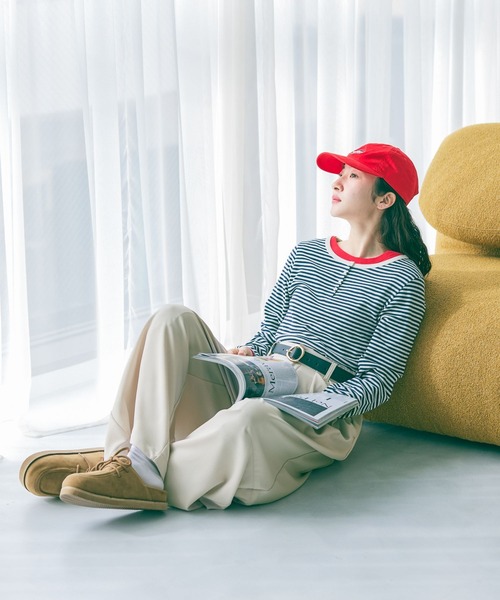 niko and...（ニコアンド）の「コットンヘンリーネックプルオーバー（Tシャツ/カットソー・レディース・レッド/ライトブルー/ネイビー・FREE）」の19枚目の写真