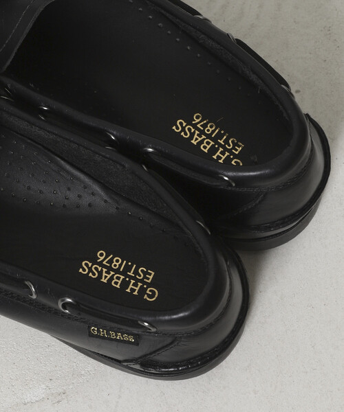 G.H.BASS（ジーエイチバス）の「G.H.BASS/ジーエイチバス 販路限定 CAMP MOC DECKER SOFT / BA12001A (25cm～28cmサイズ展開)（モカシン/デッキシューズ・メンズ・ブラック・8/7/10/9）」の3枚目の写真