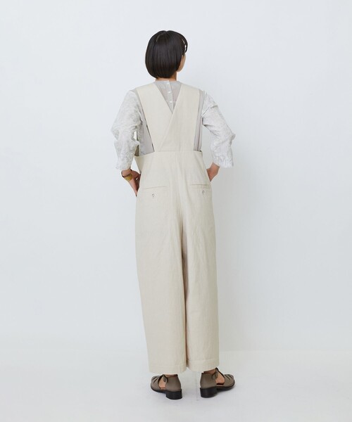LOISIR(ロワズィール)の「【MTサイズ有り】グランジコットンポプリンオールインワン(サロペット/オーバーオール・レディース・ベージュ/ブラウン・M/MT)」の6枚目の写真