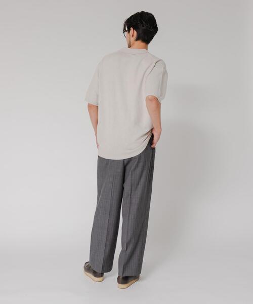 URBAN RESEARCH（アーバンリサーチ）の「SILK NOIL SKIPPER POLO（ポロシャツ・メンズ・ホワイト系その他/ブラック・MEDIUM/LARGE）」の9枚目の写真