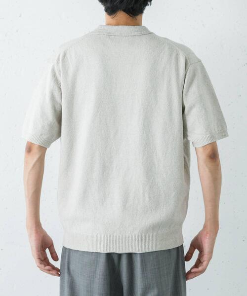 URBAN RESEARCH（アーバンリサーチ）の「SILK NOIL SKIPPER POLO（ポロシャツ・メンズ・ホワイト系その他/ブラック・MEDIUM/LARGE）」の13枚目の写真