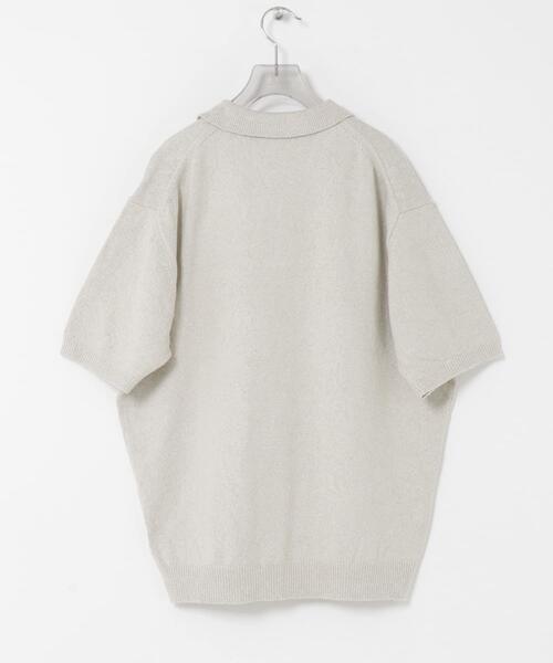 URBAN RESEARCH（アーバンリサーチ）の「SILK NOIL SKIPPER POLO（ポロシャツ・メンズ・ホワイト系その他/ブラック・MEDIUM/LARGE）」の17枚目の写真