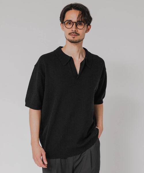 セール】SILK NOIL スキッパーポロニット（ポロシャツ）｜URBAN