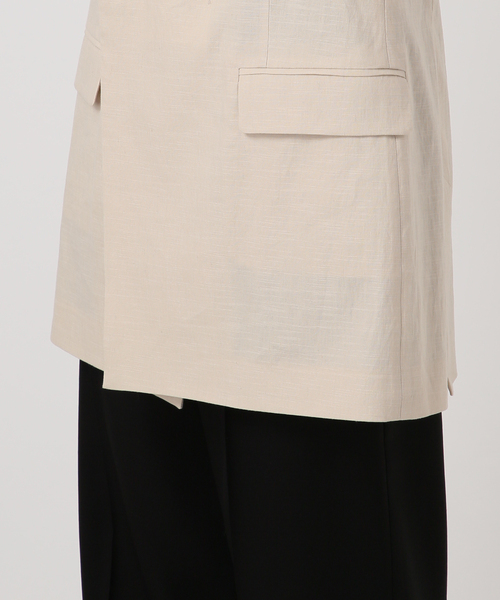 VERMEIL par iena（ヴェルメイユパーイエナ）の「Clean Linen ベスト（ベスト・レディース・ベージュ/キャメル・FREE）」の16枚目の写真