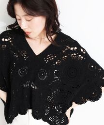 le.coeur blanc | TORRAZZO DONNAクロシェレースブラウス(シャツ/ブラウス)