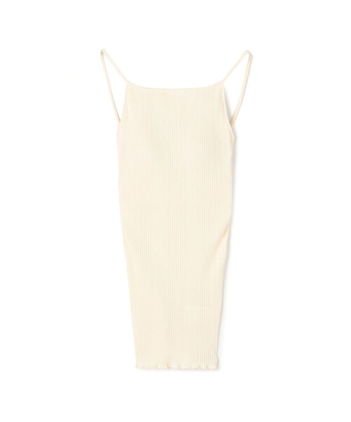 HAKUJI（ハクジ）の「HAKUJI ランダムリブ オープンバックキャミソール（キャミソール・レディース・チャコールグレー/ホワイト・FREE）」の2枚目の写真