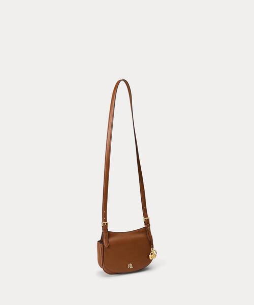 LAUREN RALPH LAUREN（ローレン ラルフ ローレン）の「レザー ミディアム Marcy クロスボディ バッグ（ショルダーバッグ・レディース・ブラウン・ONE）」の2枚目の写真