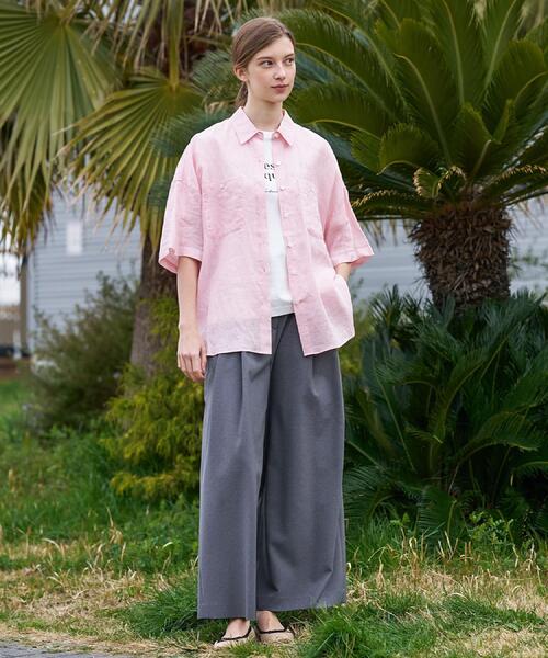 DRESSTERIOR（ドレステリア）の「ピュアラミー シャツ（シャツ/ブラウス・レディース・ホワイト/ブラウン系その他/ピンク・34/38/36）」の11枚目の写真