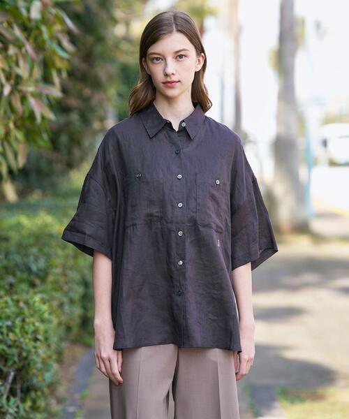 DRESSTERIOR（ドレステリア）の「ピュアラミー シャツ（シャツ/ブラウス・レディース・ホワイト/ブラウン系その他/ピンク・34/38/36）」の14枚目の写真